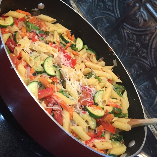 Pasta Primavera with Smoked Gouda