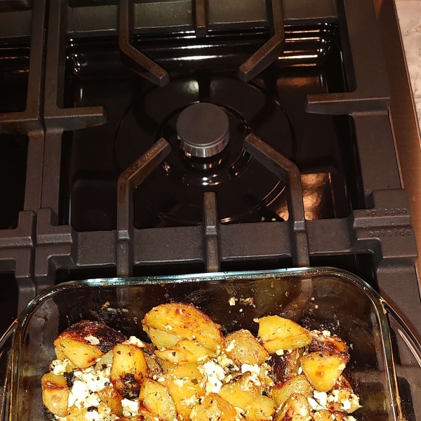 Herbed Greek Roasted Potatoes with Feta Cheese