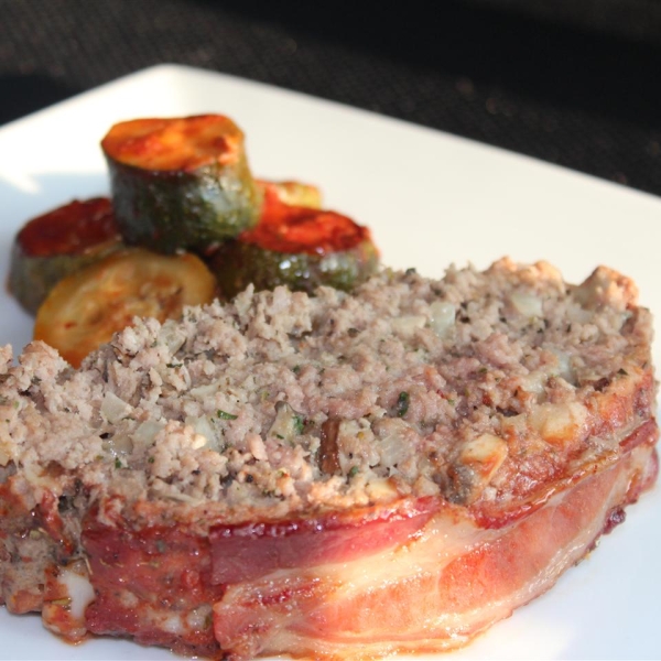 Low-Carb Bacon-Wrapped Meatloaf