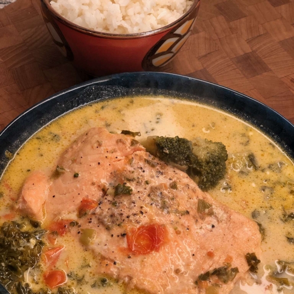 Instant Pot® Ginataang Salmon (Filipino Salmon in Coconut Milk)