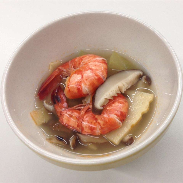 Mushroom, Shrimp, and Winter Melon Soup