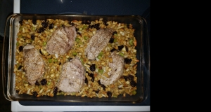 Pork Loin Chops with Cherry-Apple Stuffing