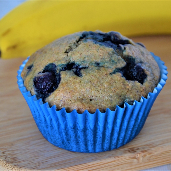 Lactose-Free Banana and Blueberry Muffins
