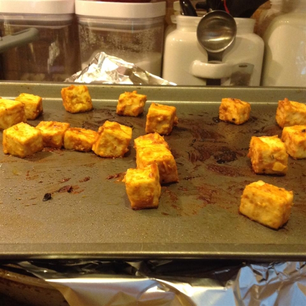 Spicy Baked Marinated Tofu
