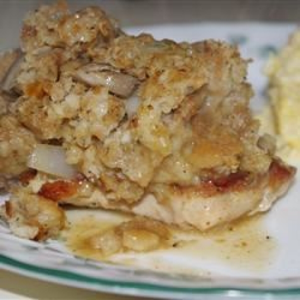 Mom's Stuffing Pork Chops