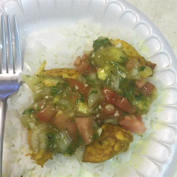 Coriander Chicken with Mango Salsa