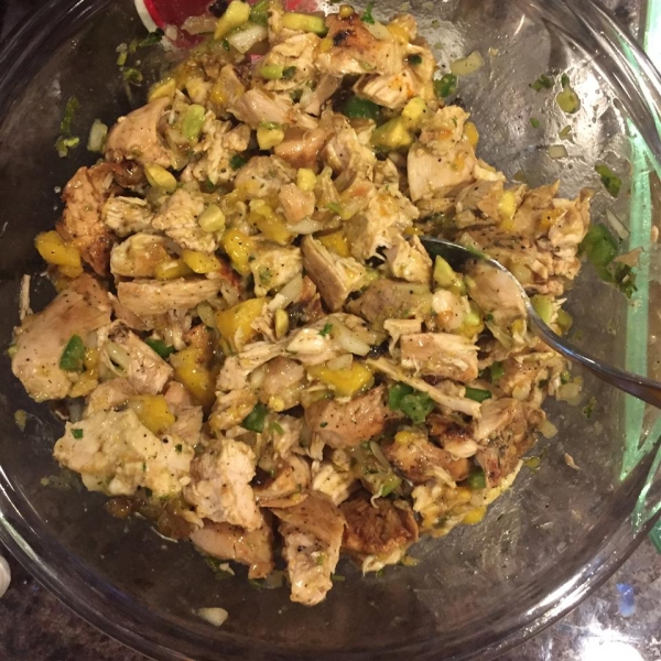 Coriander Chicken with Mango Salsa