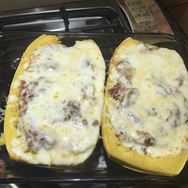 Baked Spaghetti Squash Lasagna Style