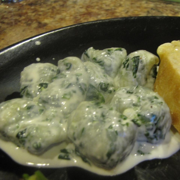 Spinach Gnocchi with Gorgonzola Cream Sauce