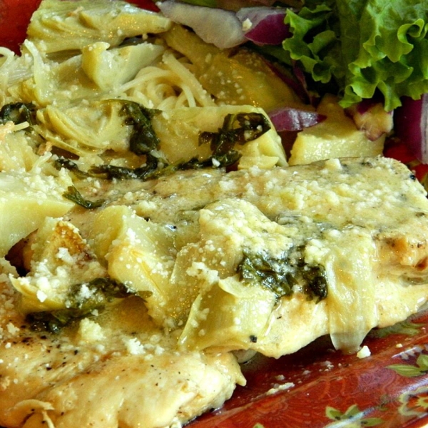 Chicken with Lemon Artichoke Sauce