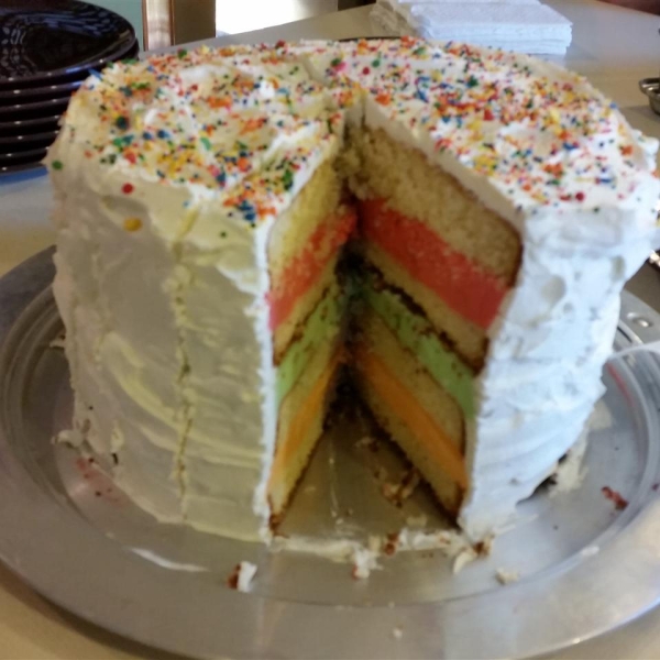 Rainbow Sherbet Cake