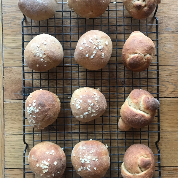 Oatmeal Sourdough Rolls