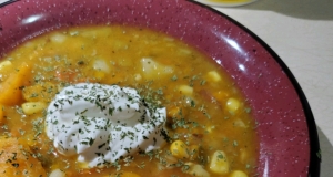 Hearty Corn and Pumpkin Soup