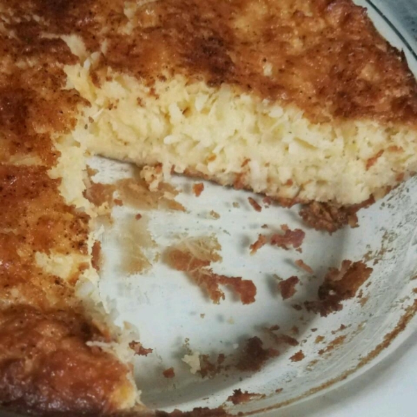 Impossible Eggnog Coconut Pie