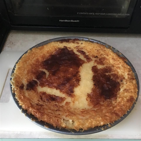 Impossible Eggnog Coconut Pie