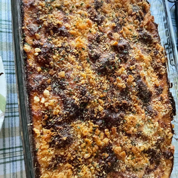 Parmesan-Crusted Au Gratin Potatoes and Onion