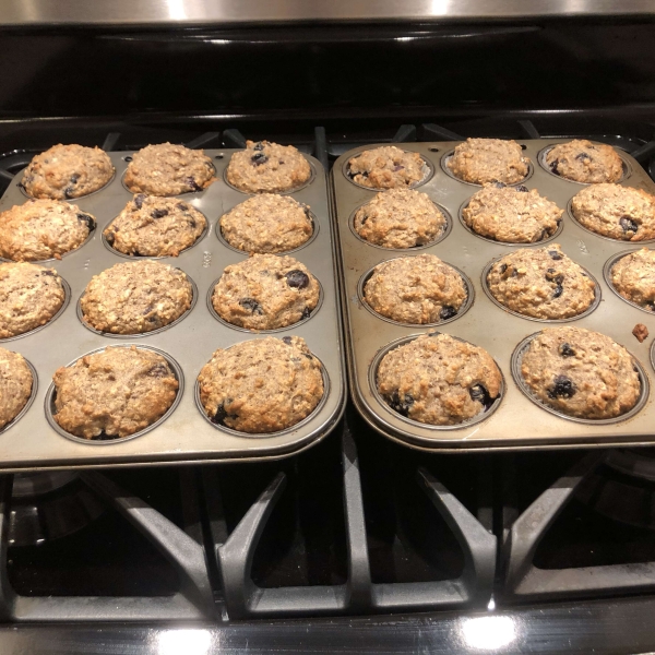 Blueberry Banana Coconut Flax Muffins