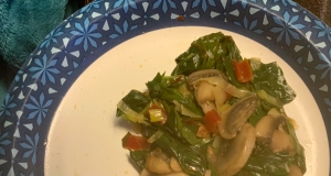 Savory Swiss Chard with Portobellos