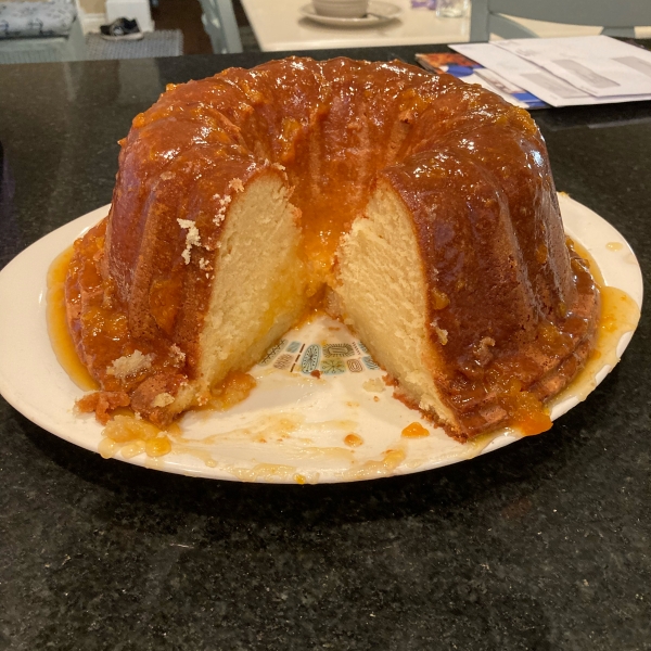 Apricot Brandy and Peach Schnapps Pound Cake