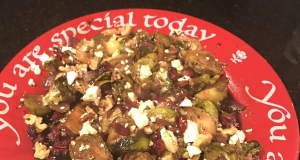 Balsamic Brussels Sprouts with Feta Cheese and Walnuts