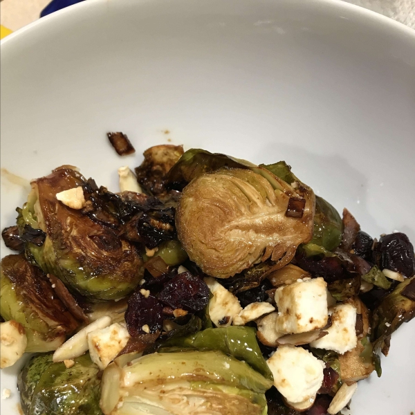 Balsamic Brussels Sprouts with Feta Cheese and Walnuts