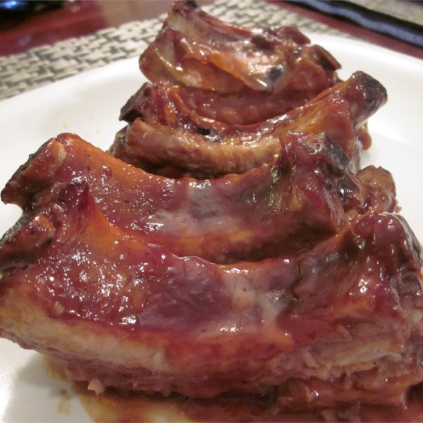 Plum Glazed Pork Ribs