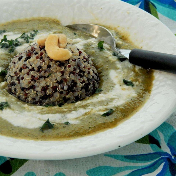 Cream of Broccoli Soup with Quinoa