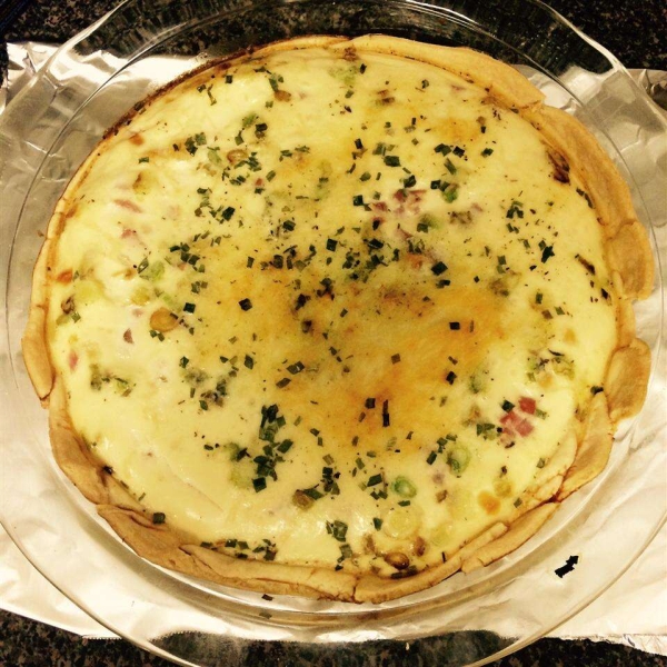 Becky's Healthier Ham and Cheese Quiche