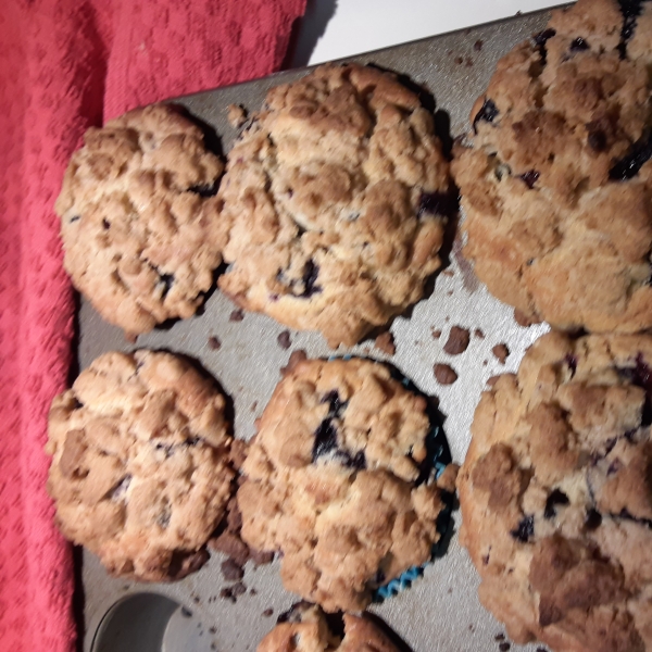 Streusel Topped Blueberry Muffins