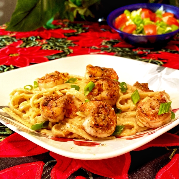 Cajun Shrimp Pasta with Alfredo Sauce