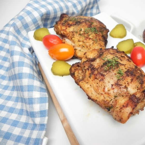 Grilled Dill Pickle Chicken Thighs