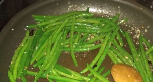 Spicy Indian Green Beans, Gujarati Style