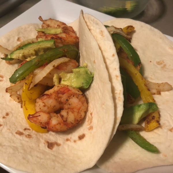 Air-Fried Shrimp Fajitas