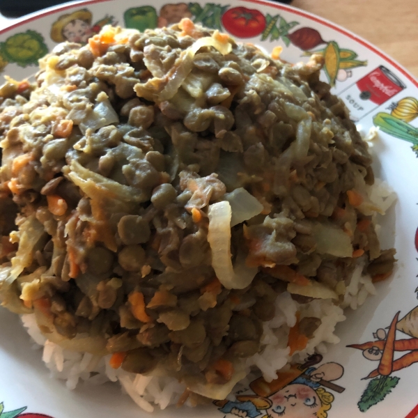 Mujadarra (Lentils with Rice)