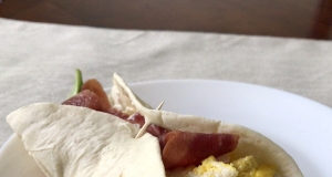 Goat Cheese, Bacon, and Scrambled Egg Brunch Wrap