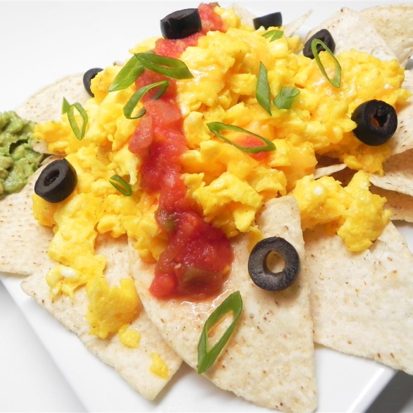 Buttery, Savory Scrambled Egg Nachos