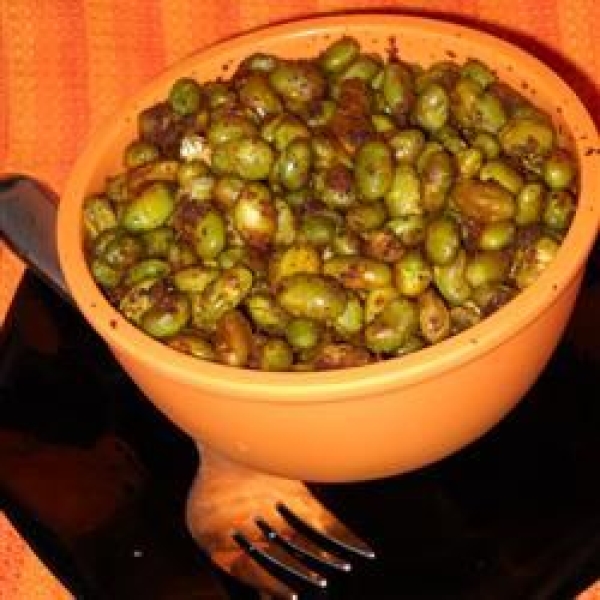 Spicy Roasted Edamame