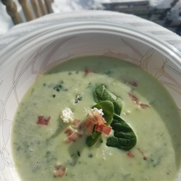 Spinach and Blue Cheese Soup