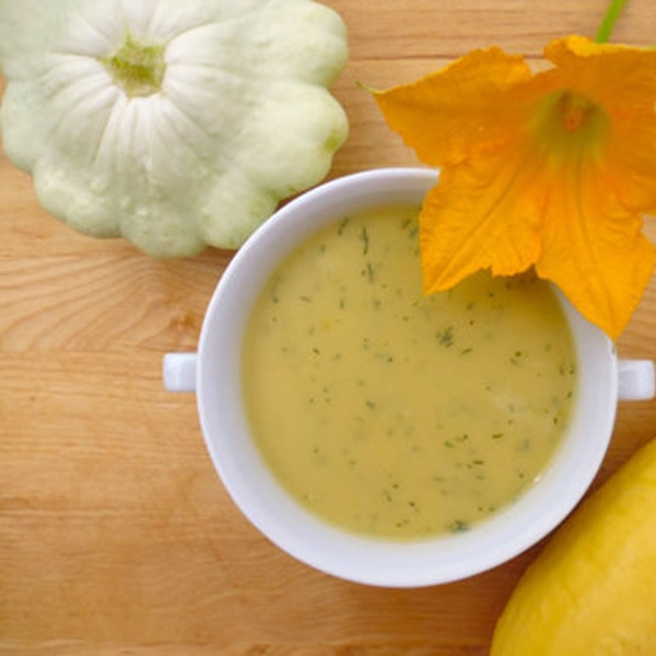 Chilled Yellow Squash Soup with Dill