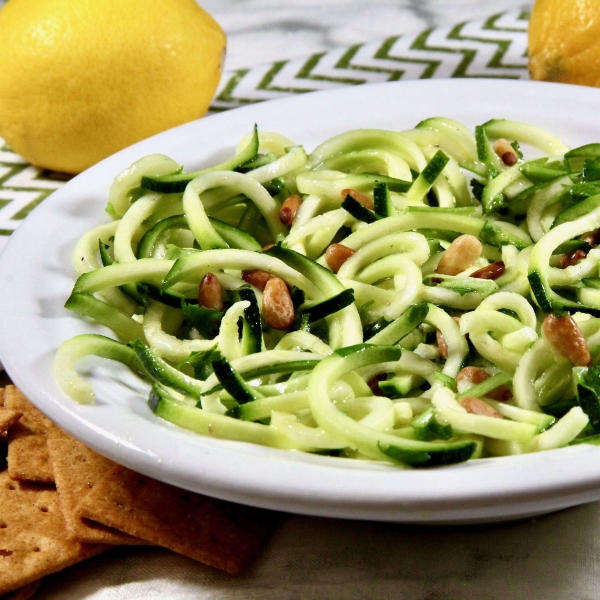 Zucchini Noodle Salad with Lemon-Garlic Vinaigrette