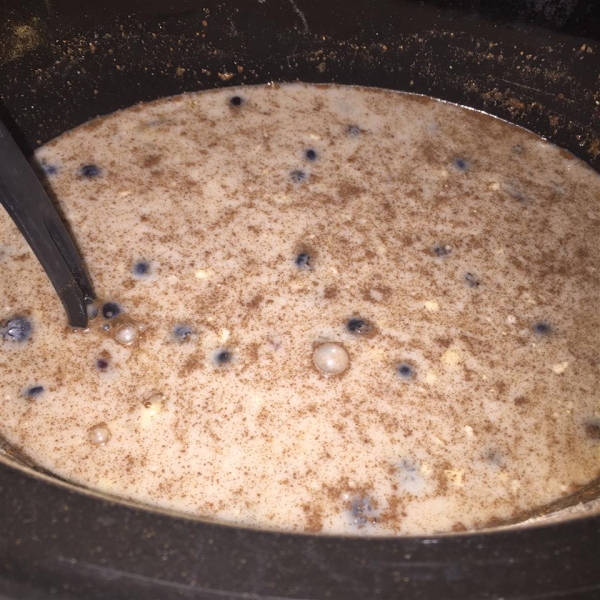 Blueberry and Banana Steel Cut Oats