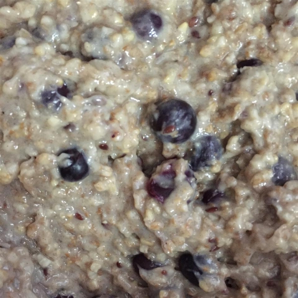 Blueberry and Banana Steel Cut Oats