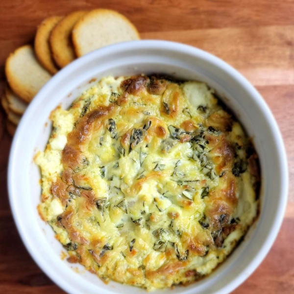 Baked Spinach-Artichoke Dip without Mayo