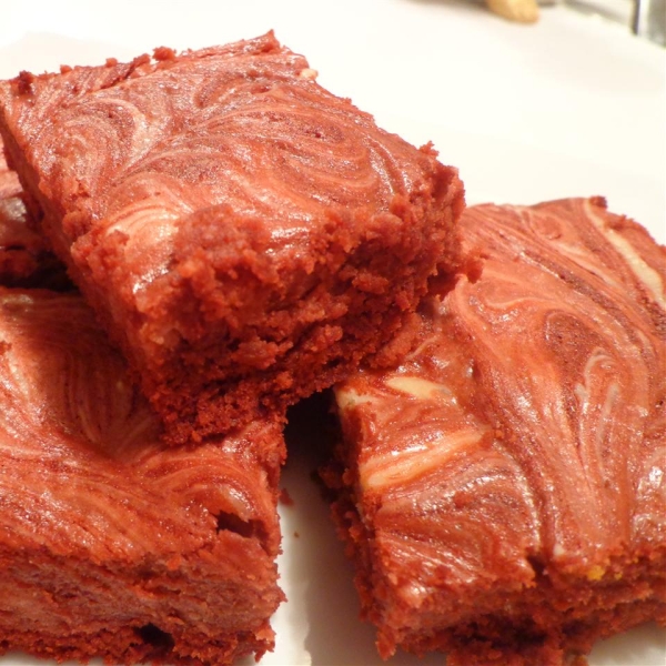 Red Velvet Brownies with Cream Cheese Frosting