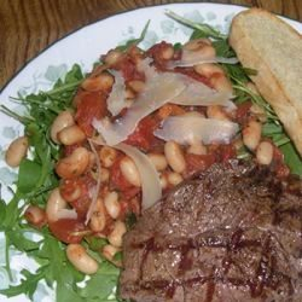 Arugula Salad with Cannellini Beans