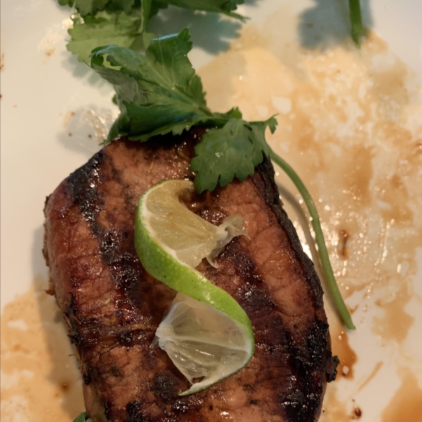 Grilled Jamaican Jerked Pork Loin Chops