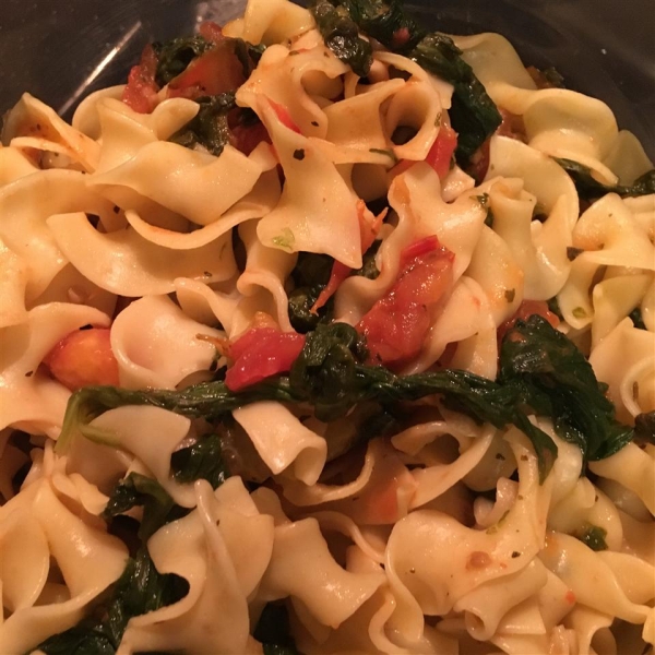 Tomato, Spinach, and Cheese Pasta