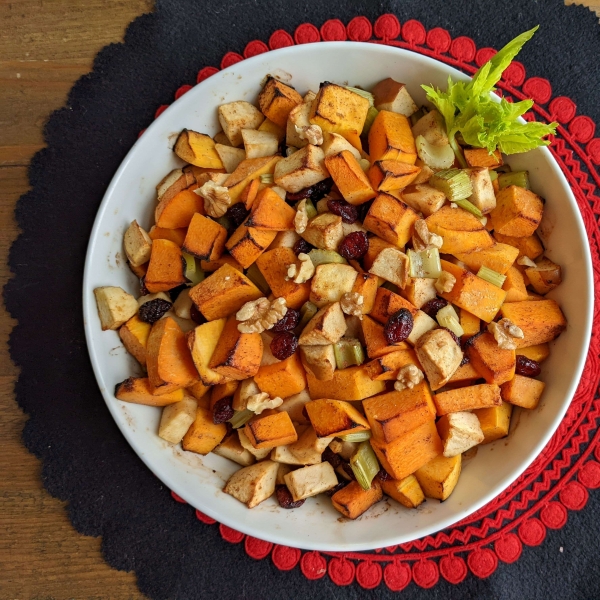 Roasted Acorn Squash with Apples and Cranberries