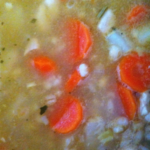 Chicken Barley Soup with Sweet Potato