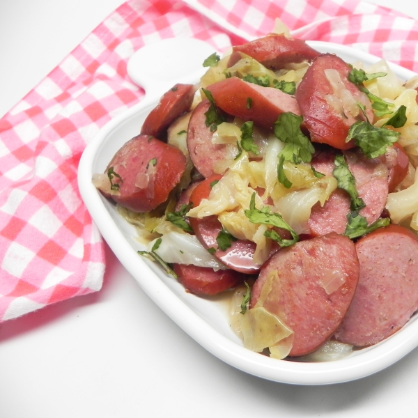 Cabbage Stir-Fry with Smoked Turkey Sausage